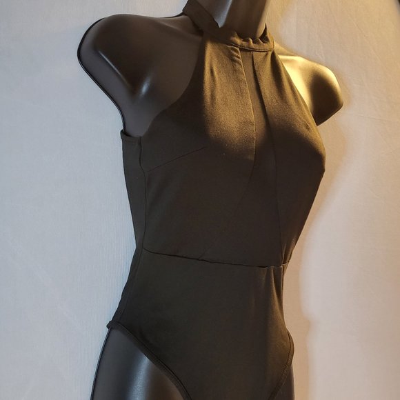 SHEIN Women Size XS (2) Black/Sheer Bodysuit, GUC - Picture 6 of 9
